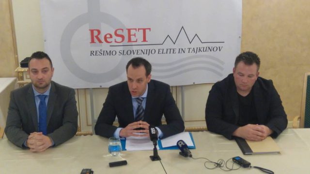 predsednik sveta stranke Boštjan Denac, predsednik stranke Martin Ivec in podpredsednik Marko Fekonja
