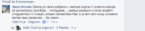 komentar Staneta Kocutarja, mestnega viničarja na FB 
