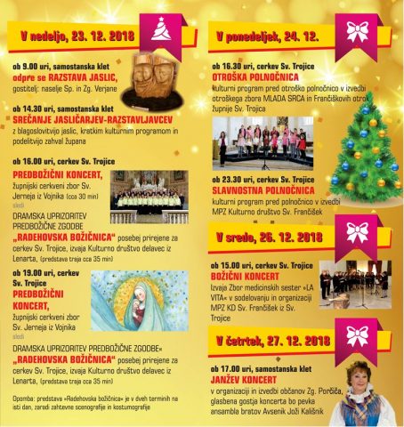Decemberski program v občini Sv.Trojica